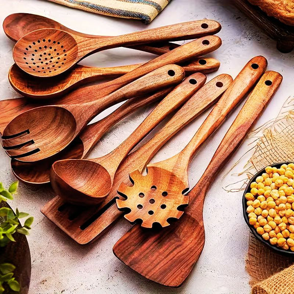 Luxus teakfa étkészlet (15 darabos)