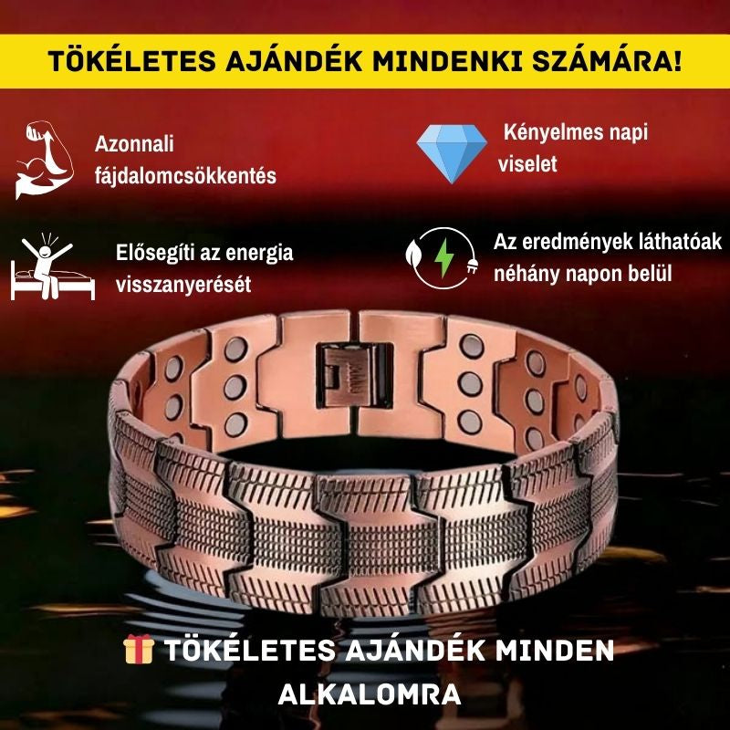 Vintage stílusú fogantyú– Mágneses réz karkötő