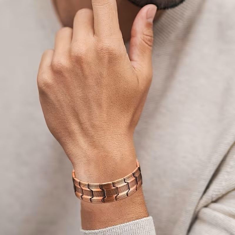 Vintage stílusú fogantyú– Mágneses réz karkötő