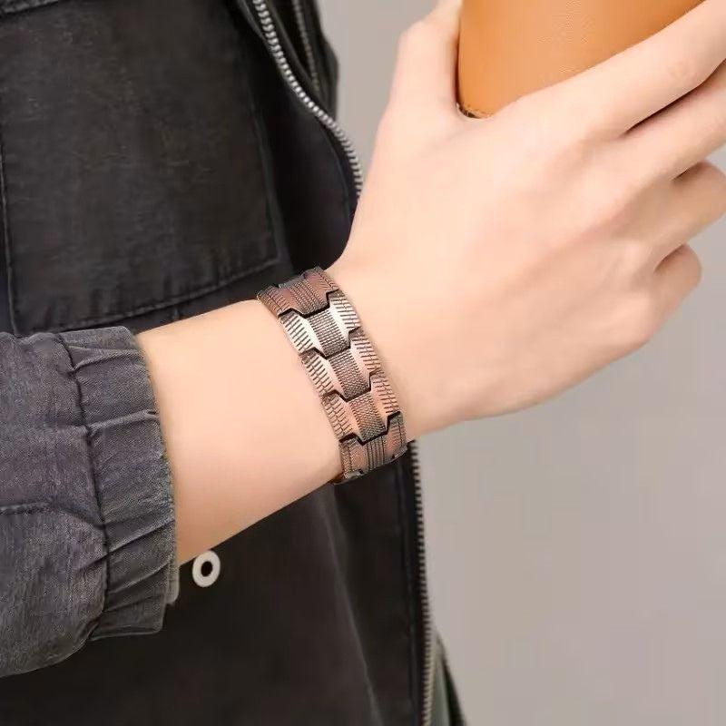 Vintage stílusú fogantyú– Mágneses réz karkötő