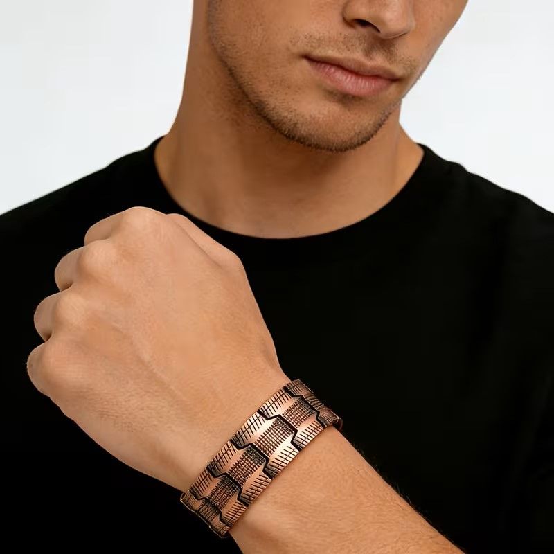 Vintage stílusú fogantyú– Mágneses réz karkötő