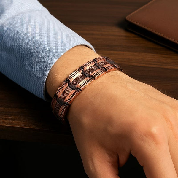 Vintage stílusú fogantyú– Mágneses réz karkötő